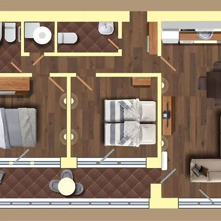 Two-Bedroom Apartment Near The Beach With Pool 金沙